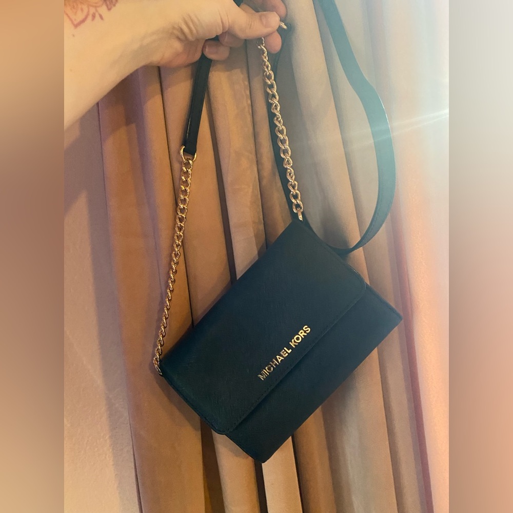 Black MK purse with chain strap